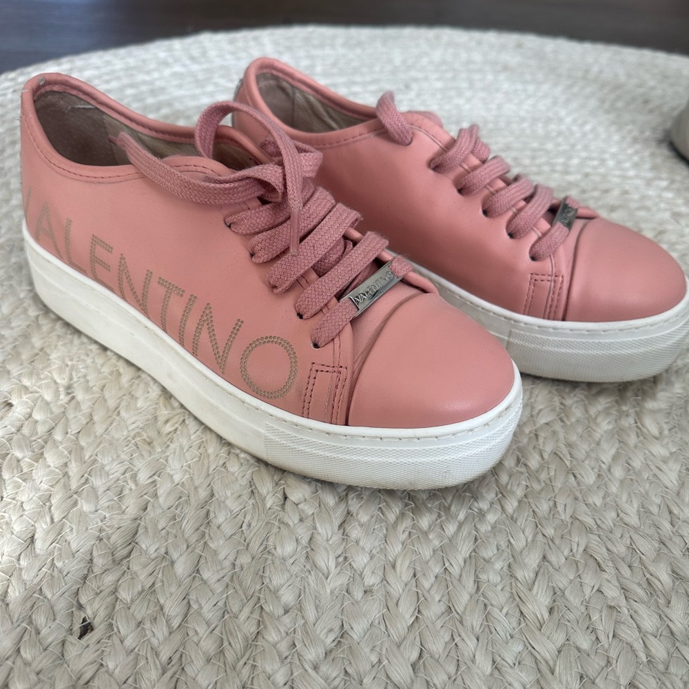 Valentino Blush Pink Platform Sneakers